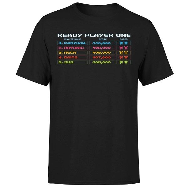 Ready Player One: 8 Bit Scoreboard T-Shirt - Black (Parallel Import)