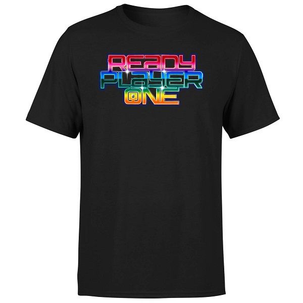 Ready Player One: Rainbow Logo T-Shirt - Black (Parallel Import)