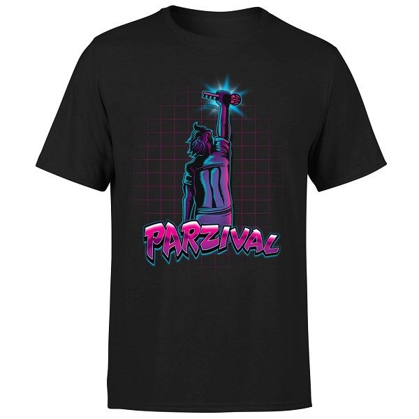 Ready Player One: Parzival Key T-Shirt - Black (Parallel Import)