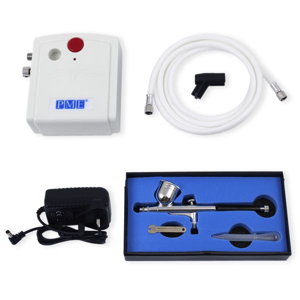 PME - Airbrush Spray Compressor Kit for Cake Decorating (EU Plug)