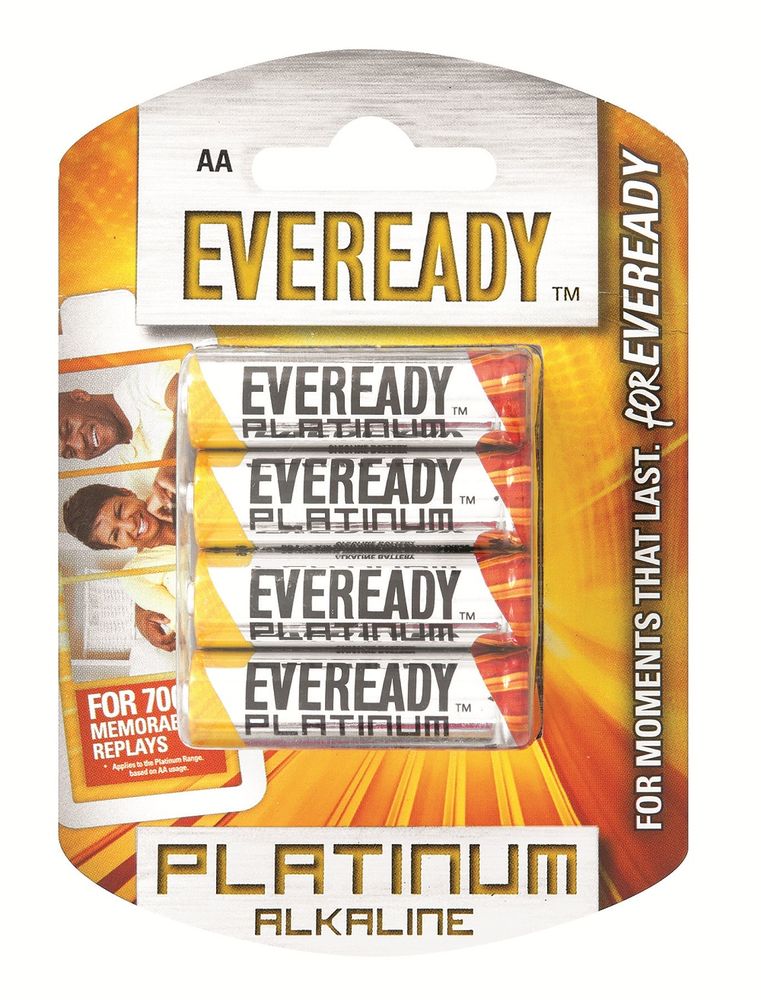 Eveready Platinum Alkaline Aa Batteries (pack Of 4) 