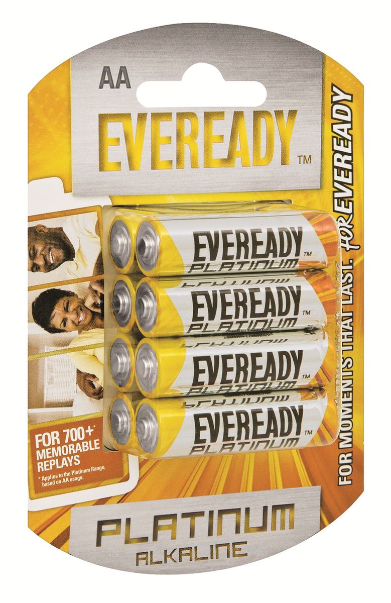 Eveready Platinum Alkaline AA Batteries (Pack of 8) Buy Online in