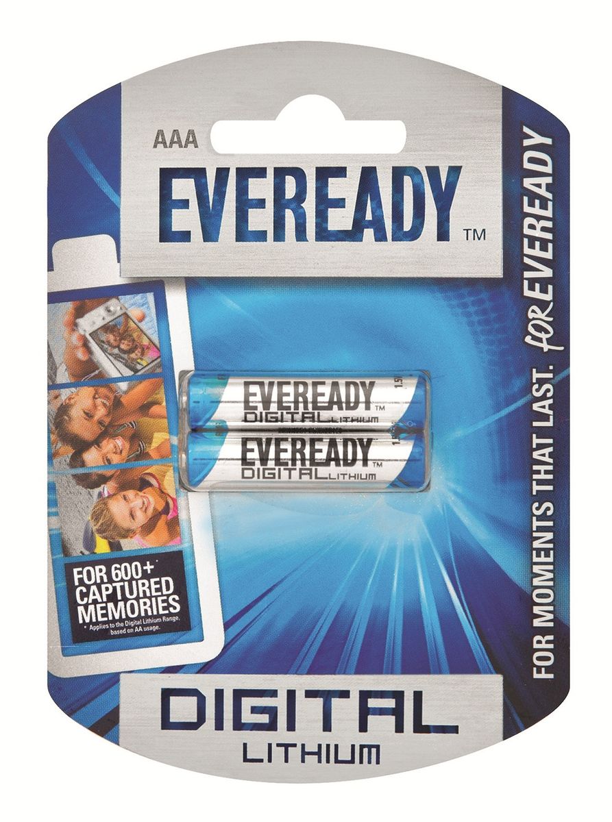 Eveready Lithium AAA Batteries (Pack of 2) Shop Today. Get it