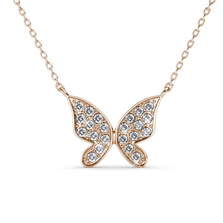 Destiny Butterfly Hope necklace with Swarovski Crystals - Rose | Shop ...