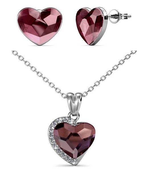 Destiny Katie Heart set with Swarovski Crystals