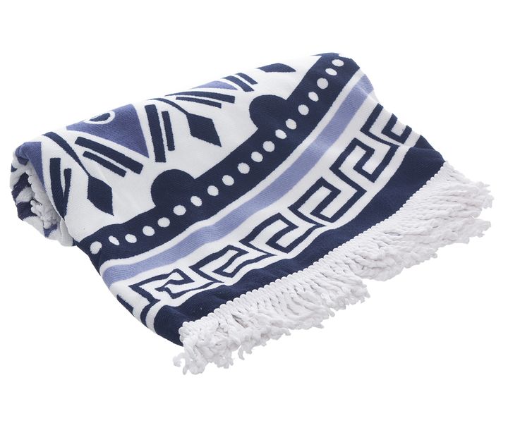 George &amp; Mason - Bohemian Sun Beach Towel - Blue