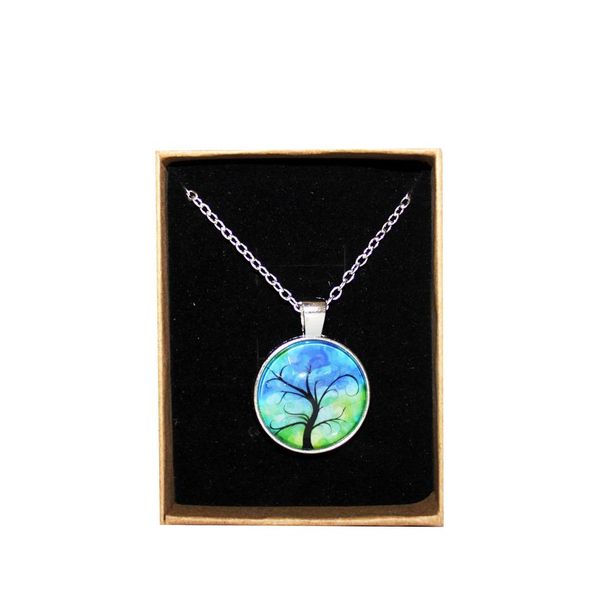 Tree of Life Necklace - Blue &amp; Green