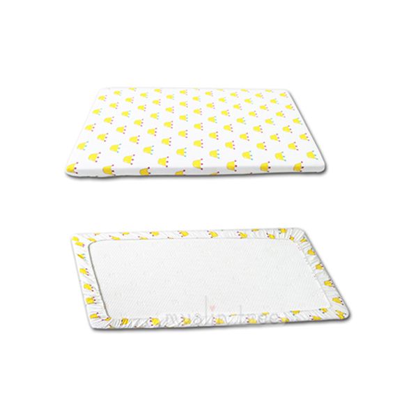 Iconix Woven Cotton Fitted Baby Mattress Cover - Crowns