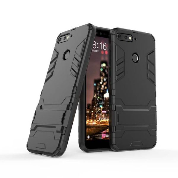 2-in-1 Dual Shockproof Case compatible with Huawei Y6 2018 - Navy
