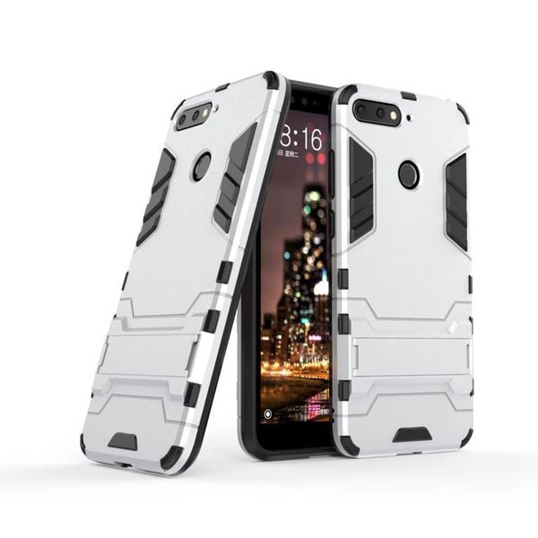 2-in-1 Dual Shockproof Case compatible with Huawei Y6 2018 - Navy