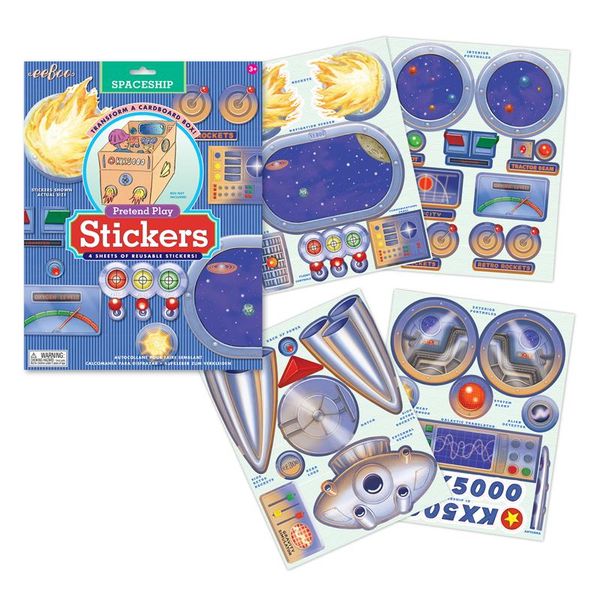eeBoo Pretend Play - Creative Spaceship Stickers