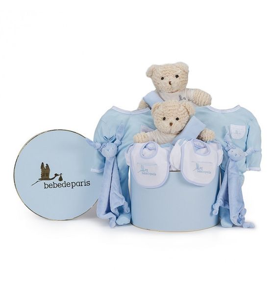 Bebedeparis Twins Classic Baby Hamper - Blue