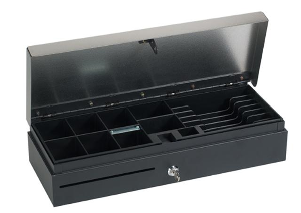 Maken FT-460S Flip Top Cash Drawer - Black, RJ11 / RJ12