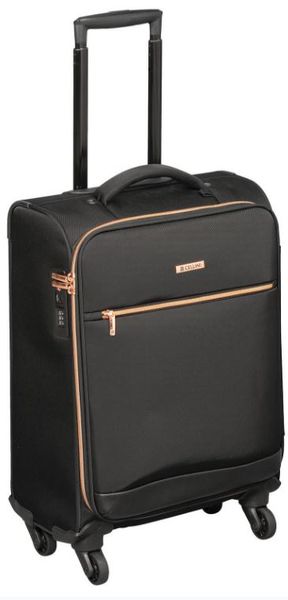 Cellini Allure Ladies 4 Wheel Carry On Trolley - Silk Black