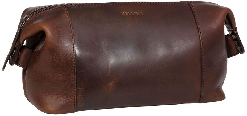Cellini Woodbridge Leather Toilet Kit - Woodland Brown