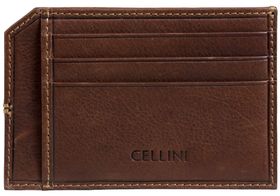 Cellini Signature Slimline Card And Cash Holder Cognac - 
