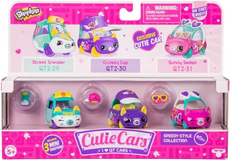 Shopkins Cutie Diecast Cars 3 Pack - Blind Box