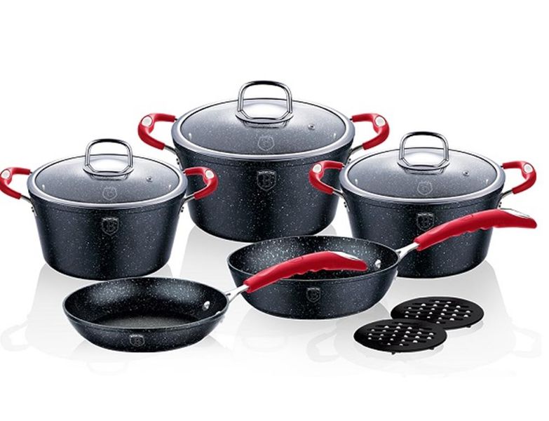 Berlinger Haus Marble Coating Oven-Safe Cookware Set (10 Piece)