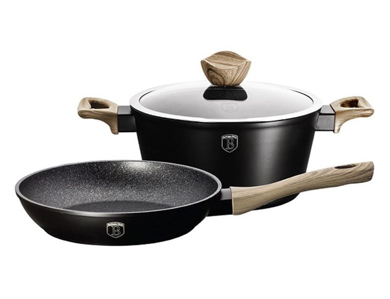 Berlinger Haus - Marble Coating Cookware Set - Ebony Maple Line