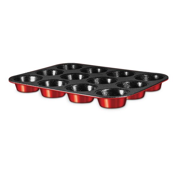 Berlinger Haus Marble Coating Muffin Pan - Burgundy Metallic (12 Cup)