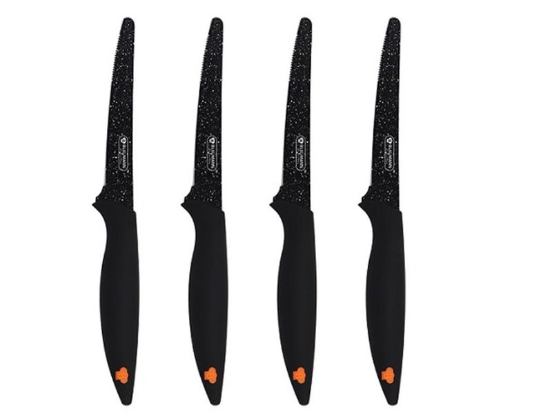 Blaumann Marble Coating Steak Knife Set - Granit Diamond Line (4 Piece)