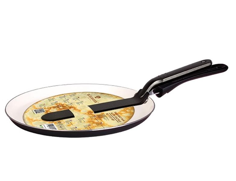 Blaumann 24cm Ceramic Coating Pancake Pan with Turner - Red
