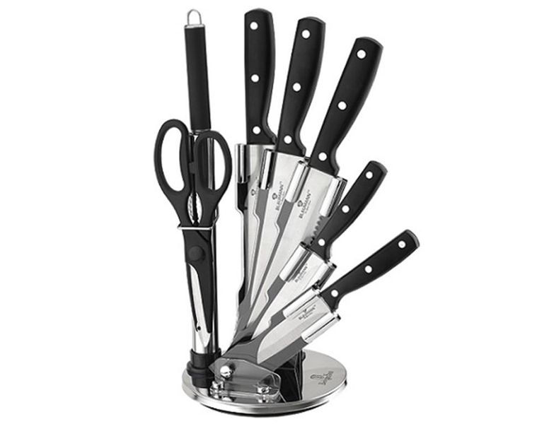 Blaumann Stainless Steel Knife Set with Stand - 8 Piece
