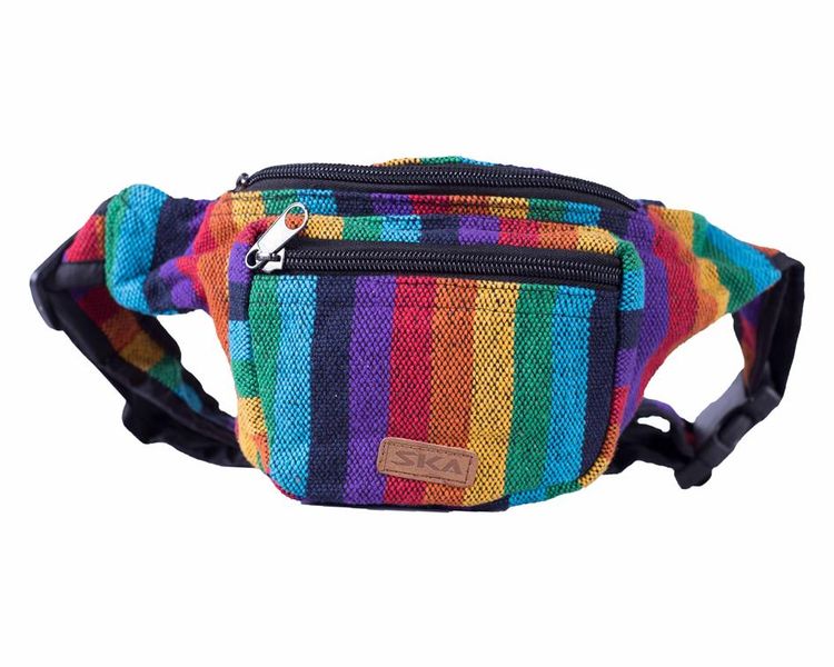 Zip Stripe Moonbag - Rainbow image