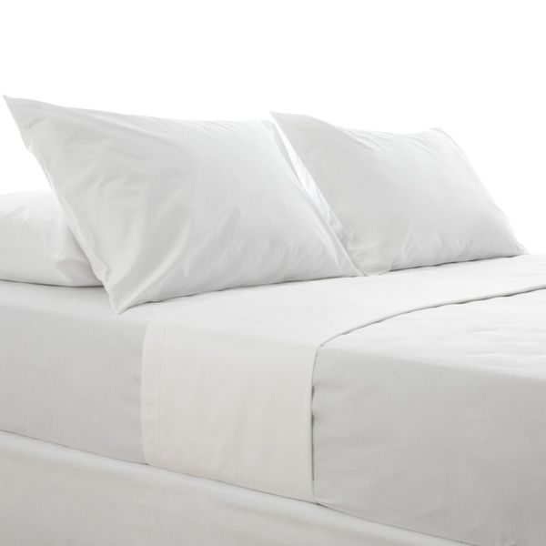 Miss Lyn 400 Thread Count Flat Sheet - White