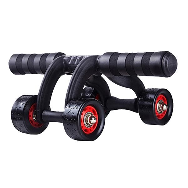 4-Wheel Ab Roller &amp; Push Up Stand