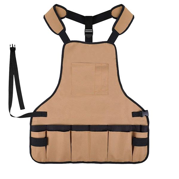 Adjustable Garden Tool Apron - Coffee