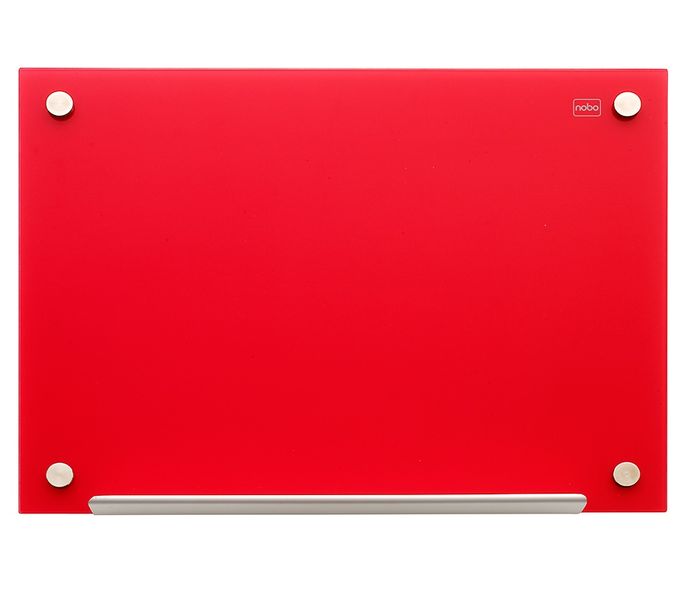 Nobo Diamond Glass Whiteboard Magnetic - Red (1200 x 900mm)