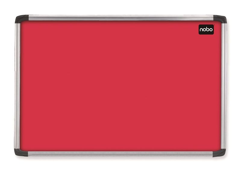 Nobo Notice Board - Aluminium Frame (1800mm X 1200mm) - Red