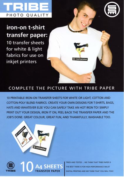 TRIBE Iron-On Light T-Shirt Transfer Sheets (10 Sheets)