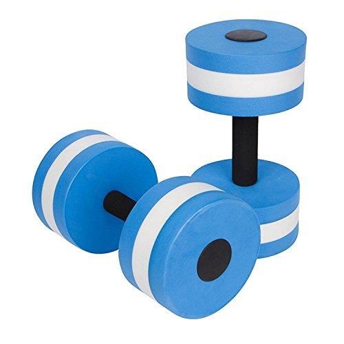 2 Pack EVA Water Dumbell for Aerobics Workout - Blue