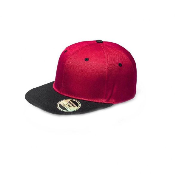 Rebound Snapback Two-Tone Peak Cap - Red &amp; Black