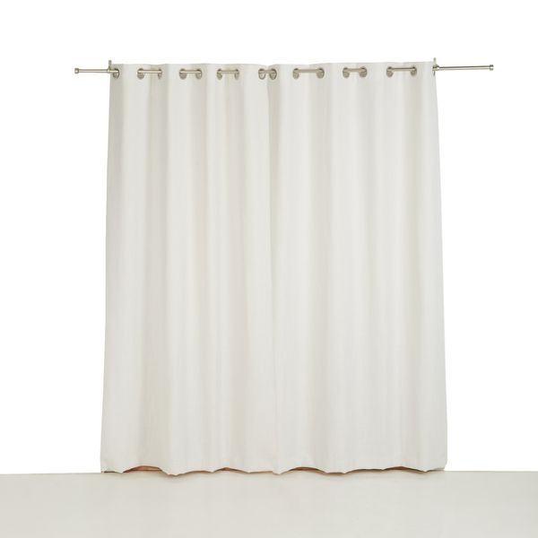 George &amp; Mason -Textured Extra-Length Eyelet Curtain-Lined