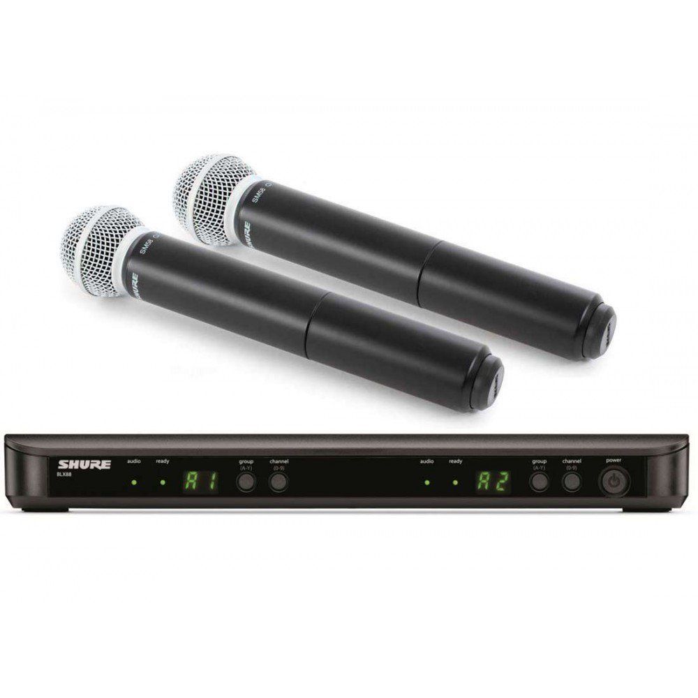 Shure BLX288E/SM58 Wireless Dual Vocal System with two SM58 | Shop