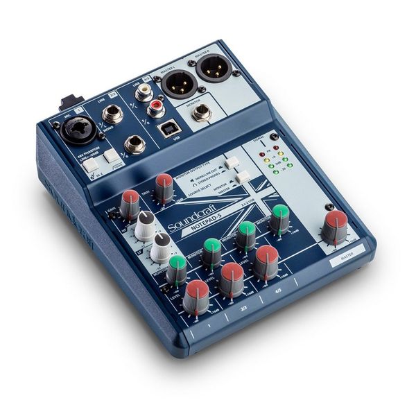 Soundcraft Notepad-5 Small Format Analog Mixing Console with USB I/O