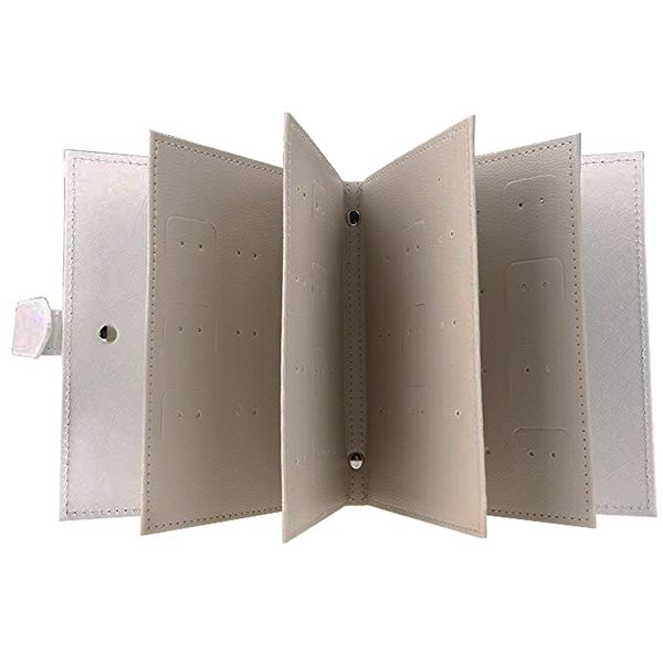 Portable Earrings Organizer Book - White