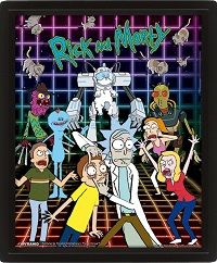 Rick and Morty: Characters - 3D Framed Print (Parallel Import)