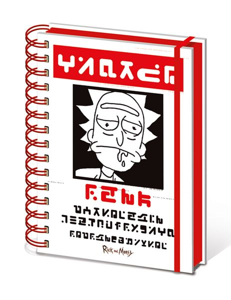 Rick and Morty: Wanted - Notebook A5 Wiro (Parallel Import)