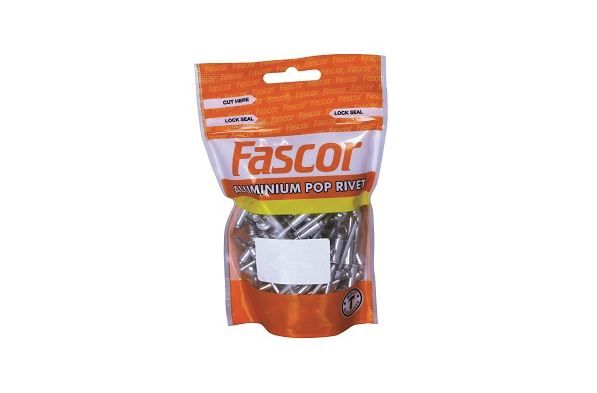 Fascor - 4.0 x 15mm Aluminium Pop Rivet