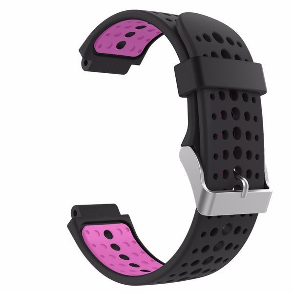 Circle Silicone Band for Garmin Forerunner - Black &amp; Mint