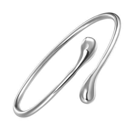 Silver Designer Teardrop Bangle