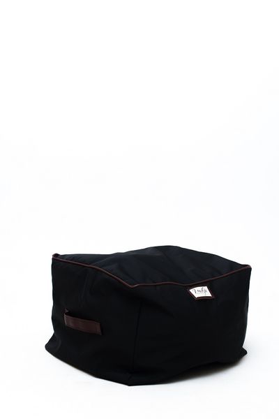 Black Storage Pouf