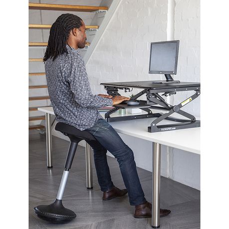 Uncaged Ergonomics Height Adjustable Flat Seat Wobble Stool Shop