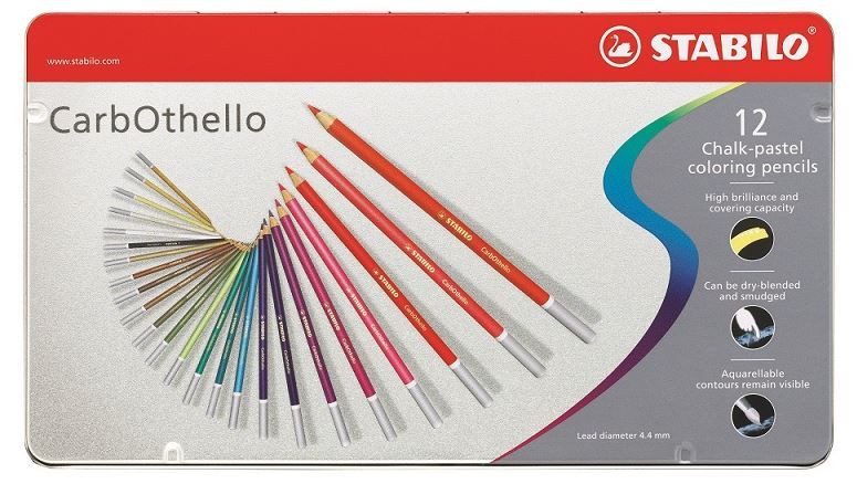 Stabilo Carbothello Colour Pencil - Assorted Metal Box of 12