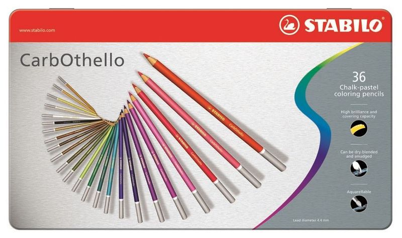 Stabilo Carbothello Colour Pencil - Assorted Metal Box of 36