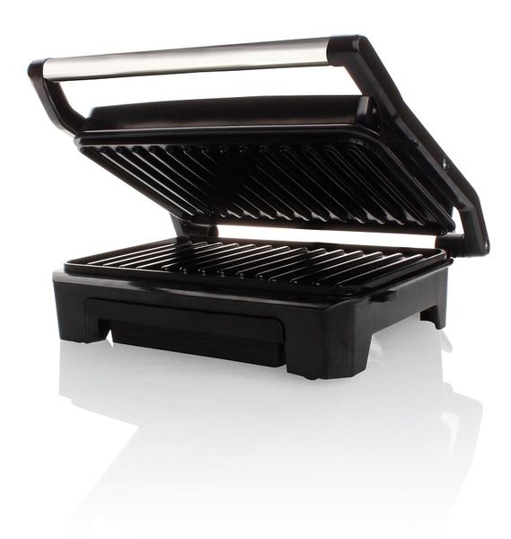 Mellarware - 800W 2 Slice Stainless Steel Grill Plate Panini Grill - Black